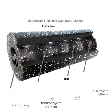 MAXSOINS Üres jóga oszlop, öt darabos készlet Peanut Ball és EPP hab görgő, anyag: szivacs, 01