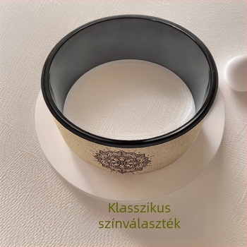 Parafa jóga kerék – hátmasszázs, vállnyitás, hátrahajlás segítő, anyag: PP + parafa, márka: Xinge