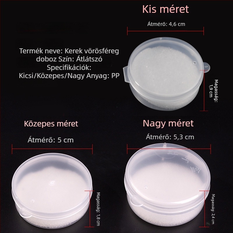 Vörös féreg doboz élőcsalihoz, tenyésztő doboz lyukakkal és szivaccsal, horgász felszerelés kiegészítők