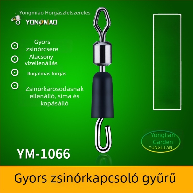 Yonglian Gyors klipsz a zsinórhoz, nyolcszög alakú gyűrűs csatlakozó, kis horgászati kiegészítők