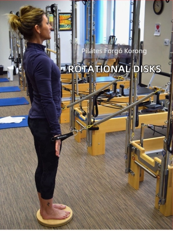 Optp szilárd fából készült Pilates forgólemez tartásjavításra, postpartum medence rehabilitációra és jóga kerékkel történő nyújtásra