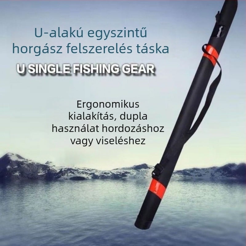Horgászbot táska, merev héjjal – PVC anyag, nem vízálló