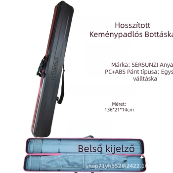 Horgászbotokhoz készült, kiterjesztett merev tok hosszú szekciók tárolására, PVC anyagból, nyomásálló kialakítás