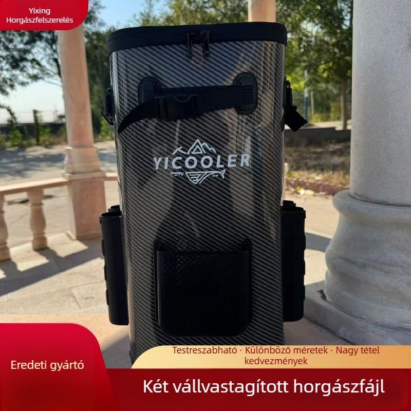 Erősített EVA élőhalas doboz felszerelés táskával, élőhalas vödör vad horgászathoz, csalihordó vödör és halvédő doboz