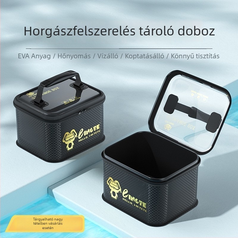 Lingte EVA megerősített horgászdoboz eszköztárolóval és damil-készlet tartóval