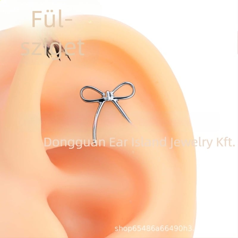 Polírozott titánötvözet fülbevaló, uniszex vintage stílus, állatövi jegy alak, cirkón kristályok, 0,9 mm menet, F136 osztály