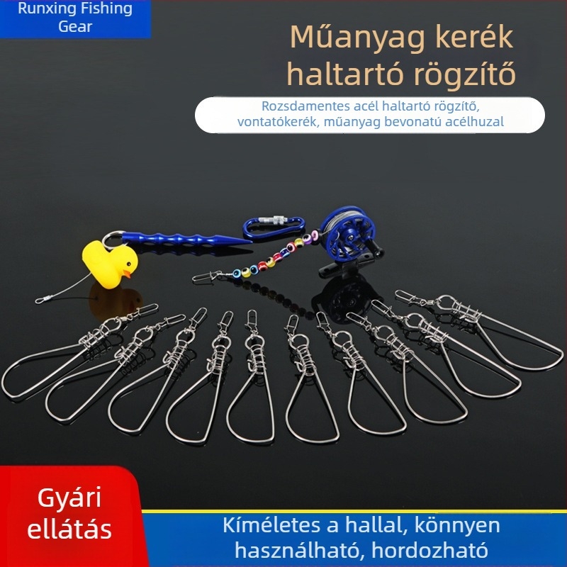 Sárga kacsa alakú úszózár horgászati kellékekhez – csomózás elleni védelem