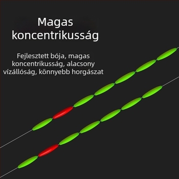 Függőleges horgászúszó - Nagy érzékenységű fluoreszcens, olíva típusú forma, hét csillag, nagy tételben