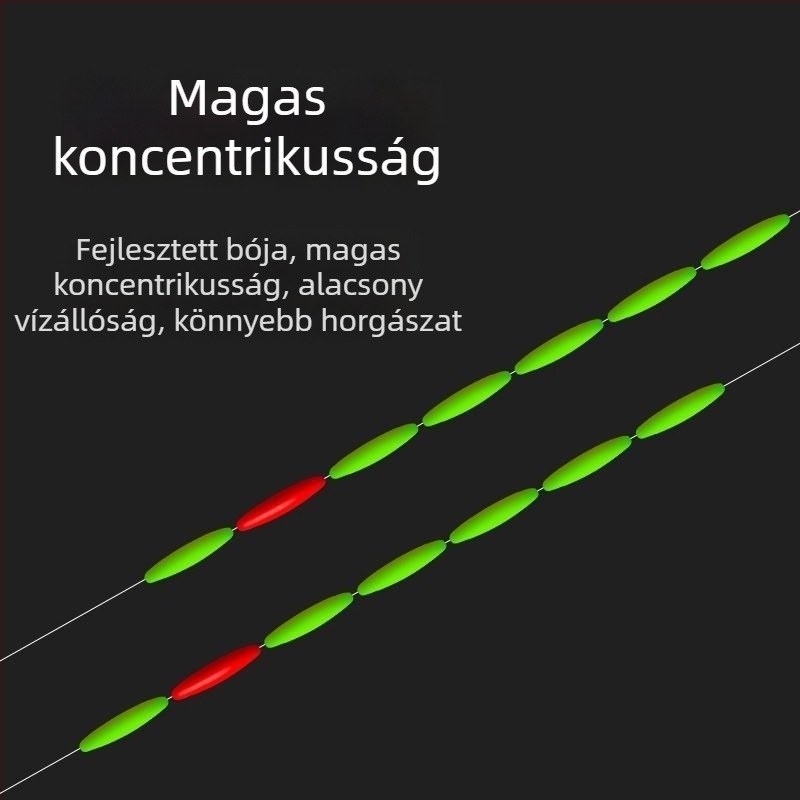 Függőleges horgászúszó - Nagy érzékenységű fluoreszcens, olíva típusú forma, hét csillag, nagy tételben