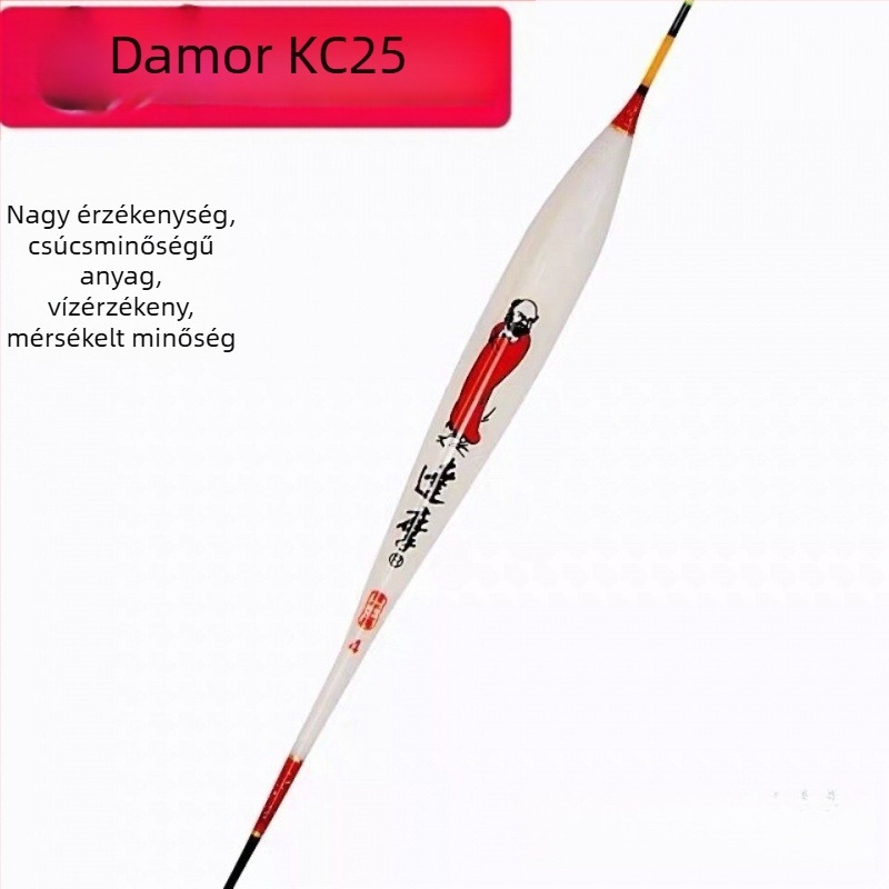 J1U Daruma úszó KC25, hat darab pávatollal, kézműves úszó, nagy érzékenység