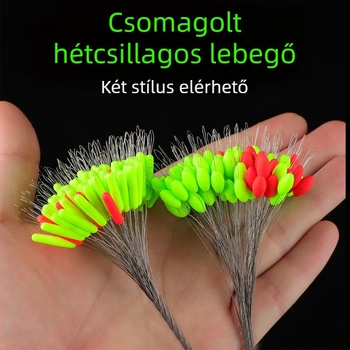 Fluoreszcens, aerodinamikus, hagyományos hétcsillagos úszó alkatrészek halászathoz