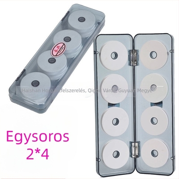 Fehér főzsinór-orsó doboz, 6,7 cm-es orsó, horgászfelszerelés