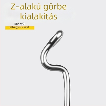 Crank horog széles hasú – magas széntartalmú acélból, bass és tengeri horgászathoz – négyszeres megerősítés