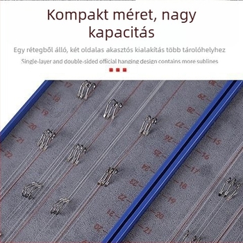 Horgász damil doboz, kettős rétegű, könnyű, skálával, akasztóval, műanyagból