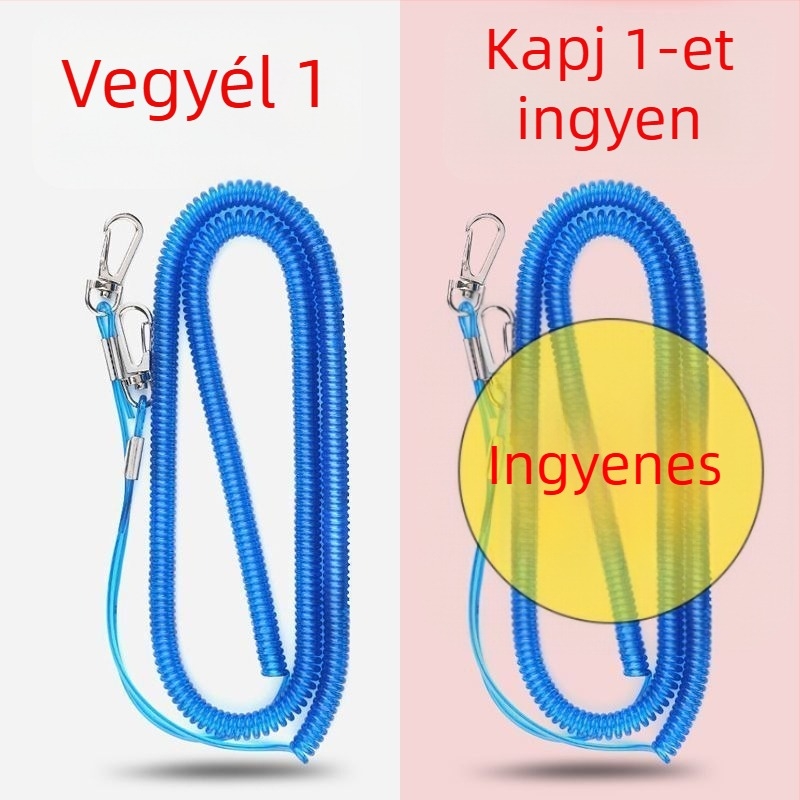 Horgászbot biztonsági zsinór acélhuzalból, csúszásmentes zsinór