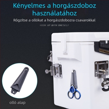 Három az egyben rozsdamentes acélból készült horgász eszköz: ólomfólia vágó, damilvágó és kis olló