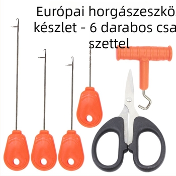 Európai stílusú horgászati eszköz készlet fúróval, csomópin és huzalozó ollóval (Márka: Tulino; Eredet: Kína; Anyag: PVC+fém)