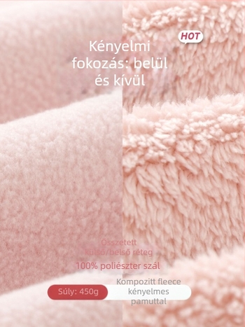 Gyerekeknek készült fleecével bélelt, vastag mellény, uniszex, cipzáras zárás, 100% poliészter