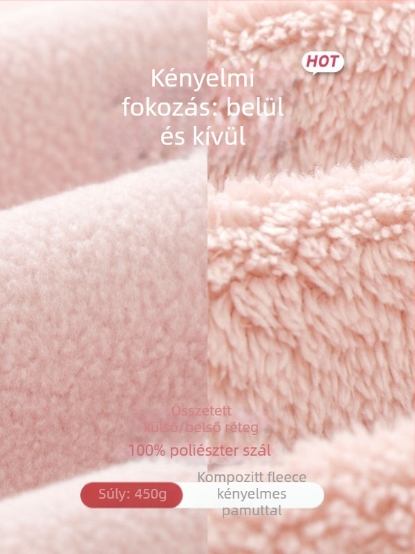 Gyerekeknek készült fleecével bélelt, vastag mellény, uniszex, cipzáras zárás, 100% poliészter