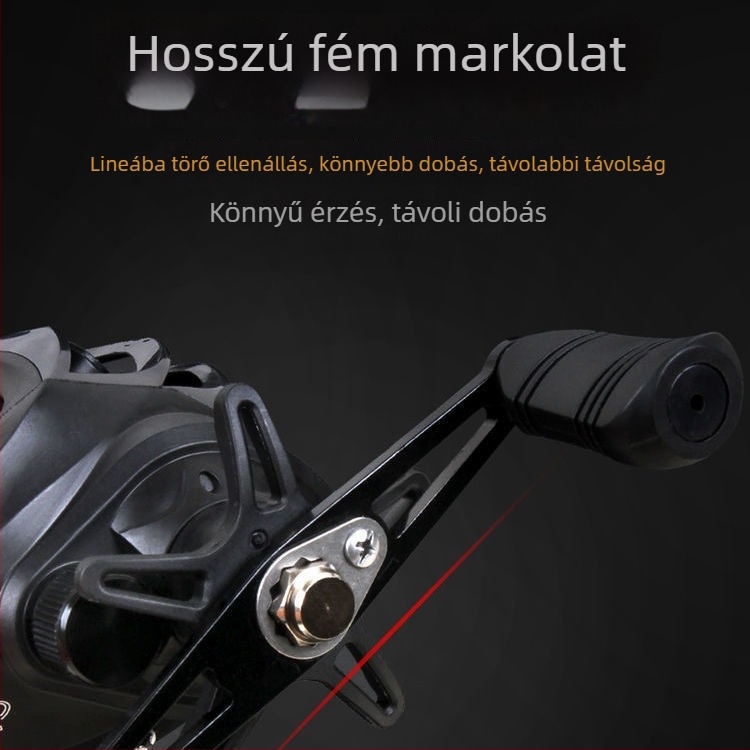 Mágneses fékkel ellátott horgászorsó hosszú dobásokhoz, jéghez tervezett horgászathoz, vonal szakadás elleni védelem