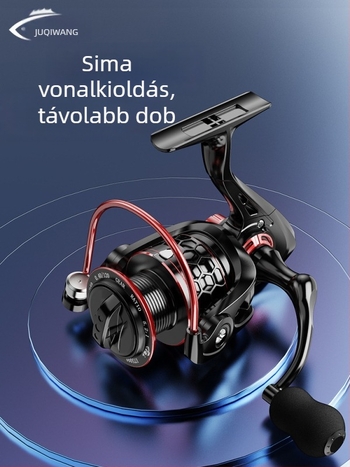 Spinning orsó teljesen fémből készített testtel és zsinórtartóval, hosszú dobásokhoz tervezve, modell Jqwnjasjk82, King Giant Fin márka