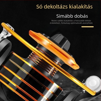 Teljesen fém felépítésű spinning orsó, fém spulával – horgászorsó