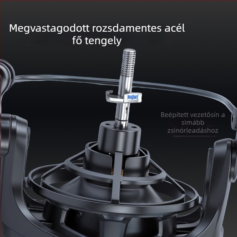 Pergetőorsó hosszú dobbal – fém sekély dob, korrózióálló tengeri horgászathoz