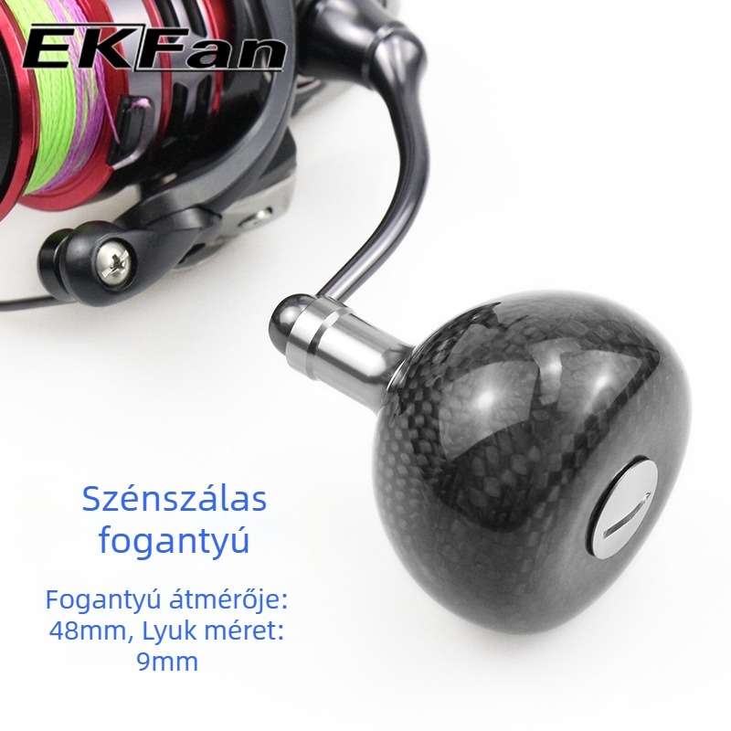 EKFan dobos orsó horgászathoz — alumínium ötvözet felépítés, markolat szénszálas golyóval, DIY módosító kiegészítők, doboz 100 darab, Shenzhen eredet