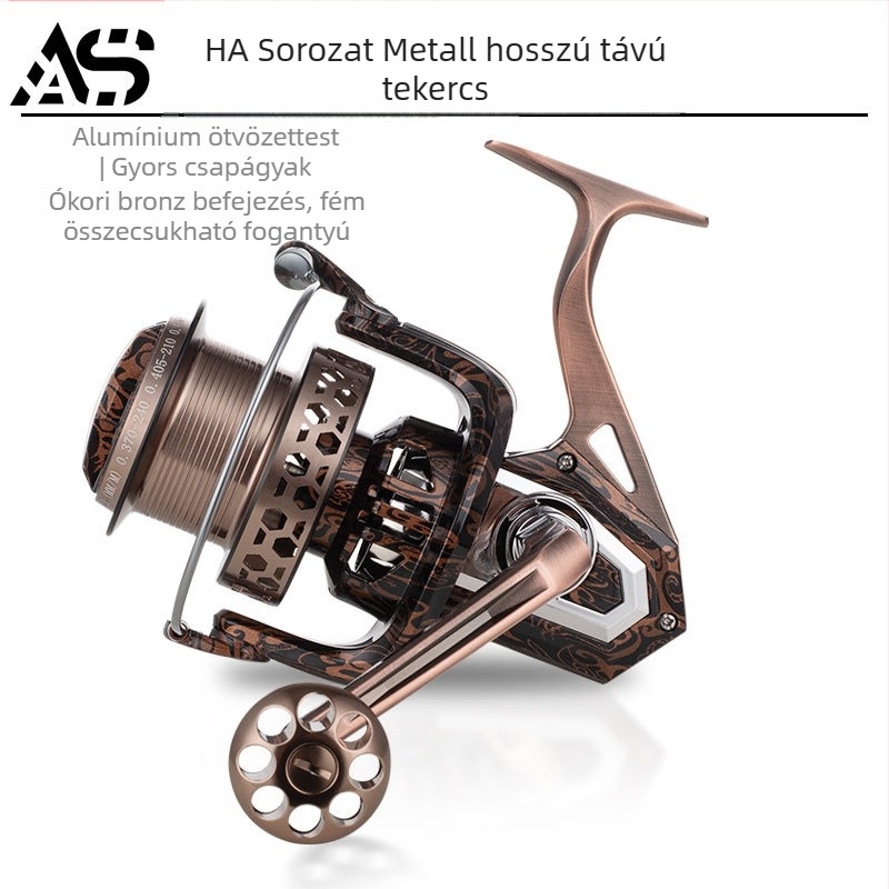 AOJIANGSHARK spinningorsó | teljesen fémből készült | hosszú dobás kialakítás | csomag 10 darab | magáncímke elérhető