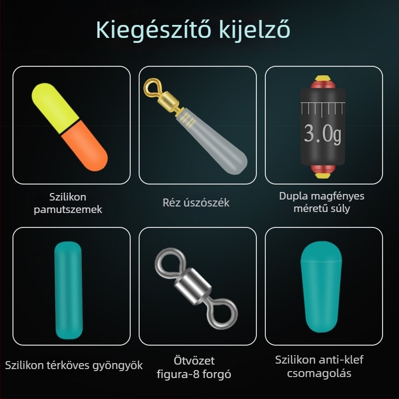 Jéghorgászati zsinórkészlet: komplett főzsinór téli horgászatra