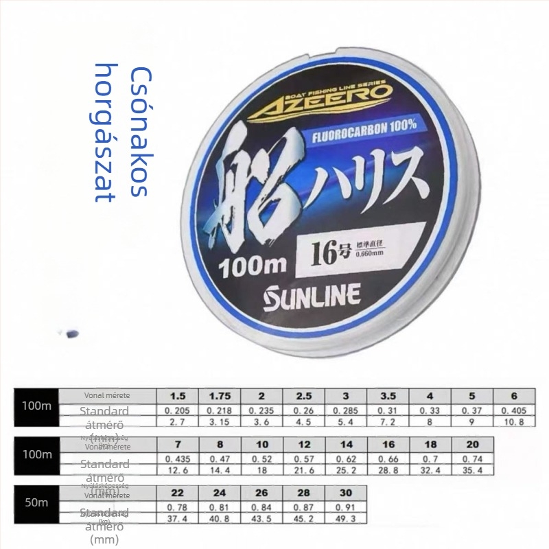 Sunline Seto Carbon vezetővonal, szénszálas anyag, japán eredetű, horgászzsinór
