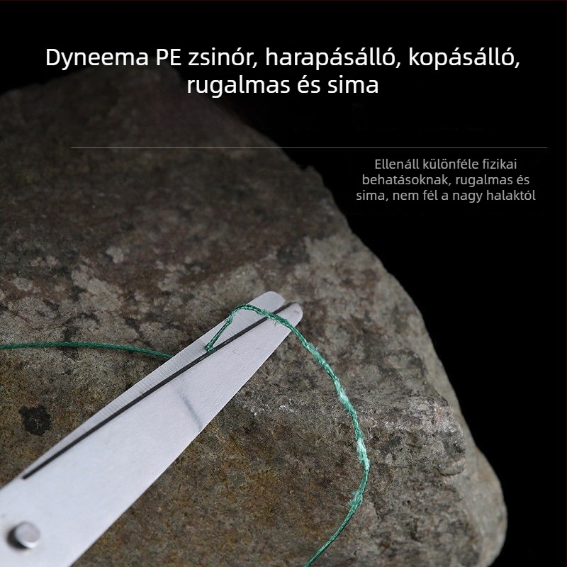 8-szálas fonott horgász damil, színes, kopásálló, sima és erős főline