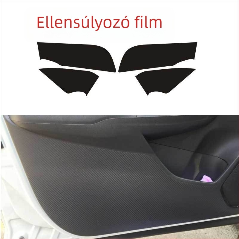 Belső karbon rostos dekor fólia a központi konzolhoz – hátoldali ragasztó, testreszabás elérhető, speciális autó stílus