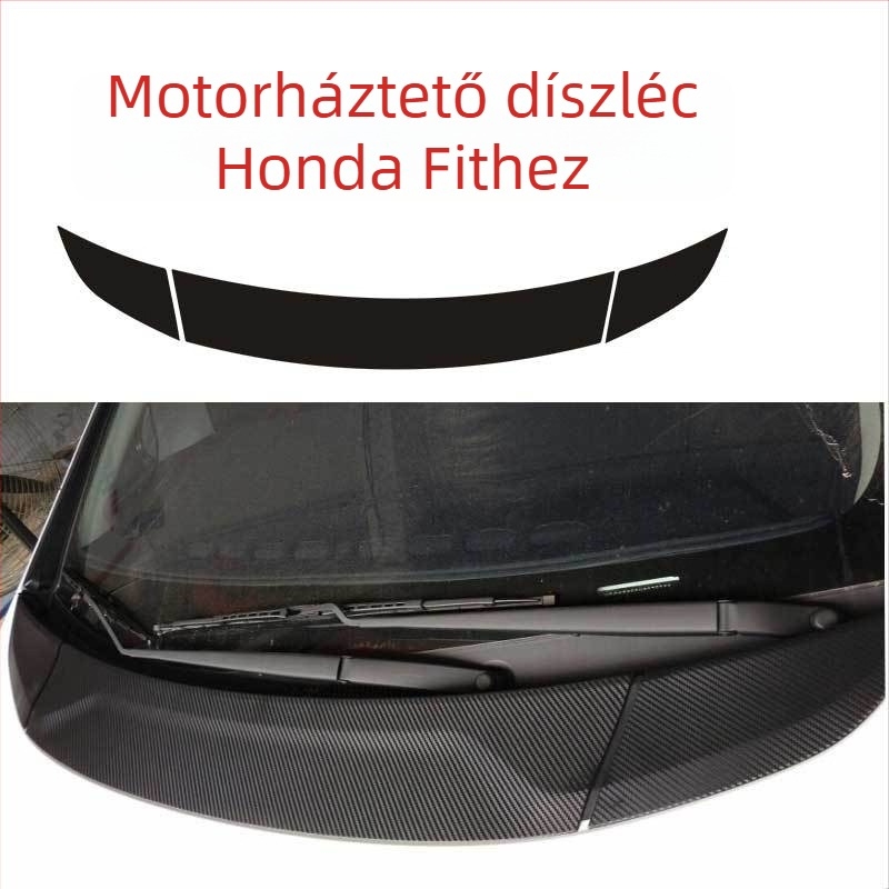 Belső karbon rostos dekor fólia a központi konzolhoz – hátoldali ragasztó, testreszabás elérhető, speciális autó stílus