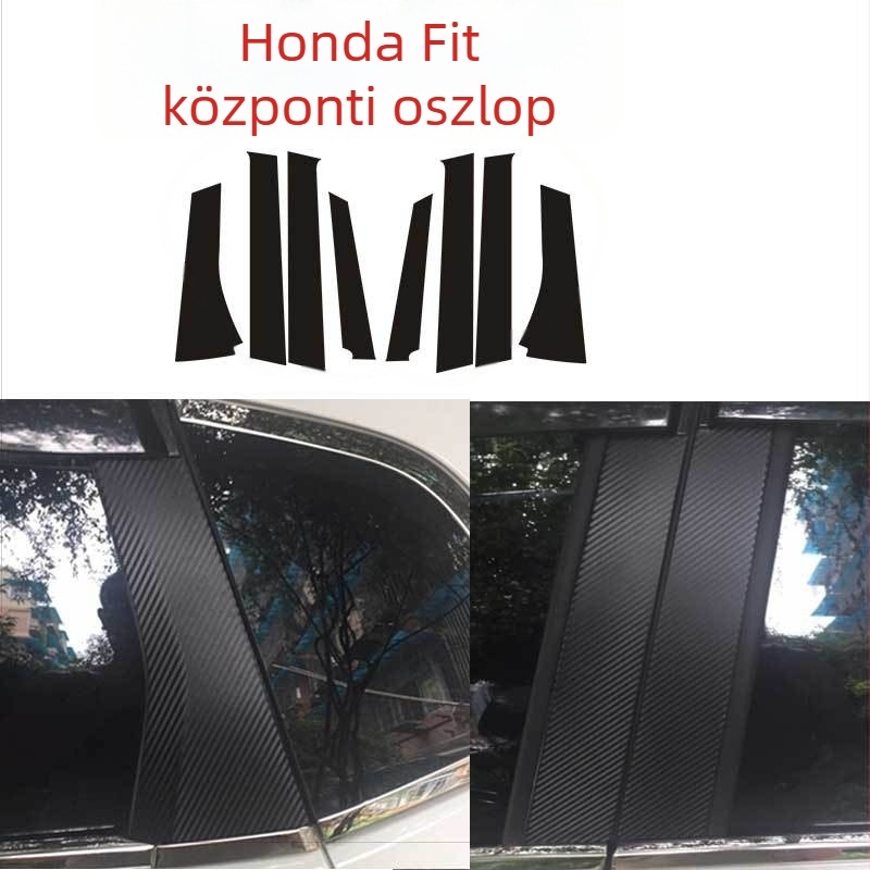 Belső karbon rostos dekor fólia a központi konzolhoz – hátoldali ragasztó, testreszabás elérhető, speciális autó stílus