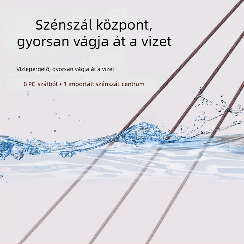 Shihe PE fő damil horgászathoz, karbonmaggal, szakítószilárdság 30 lb, hossz 10000 m