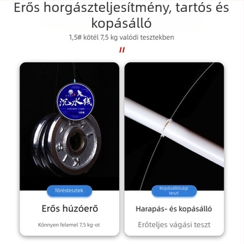 Nylon főzsinór horgászathoz, Welcome márka, rendkívül puha, nagy húzószilárdság