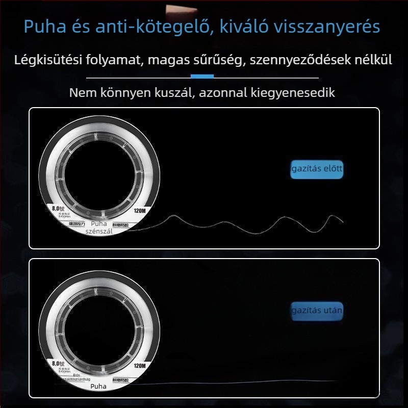 Tengeri horgászatra szolgáló vezető zsinór, PE anyag, al-lin