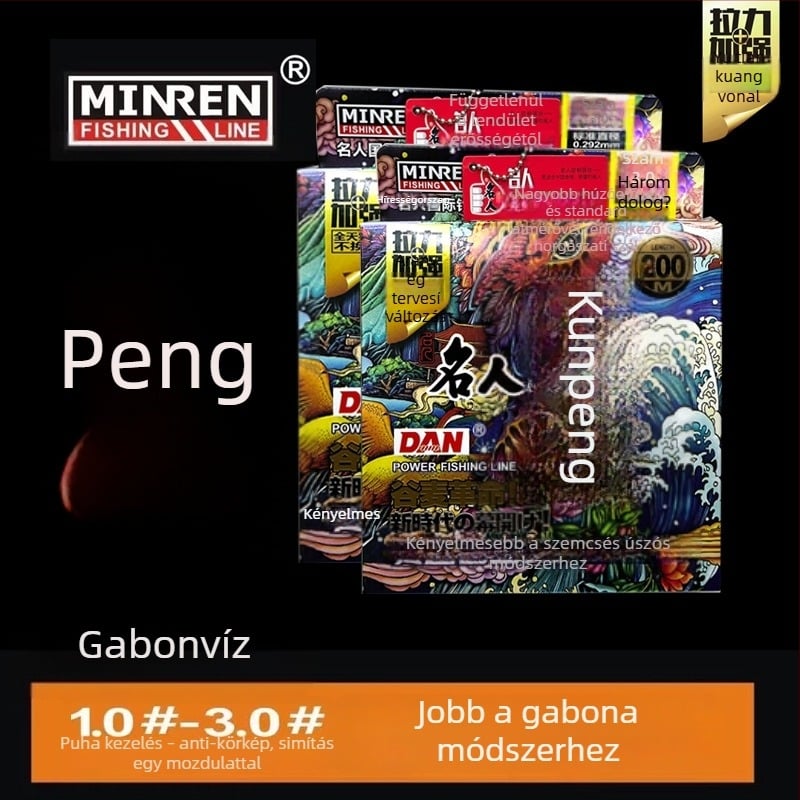 Nylon fő horgász zsinsór, terhelhetőség 5 kg, 5 tálcás csomag