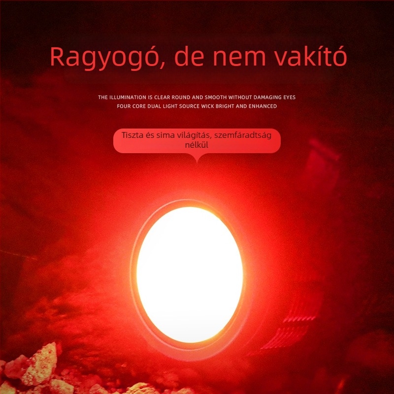 LED-es éjszakai horgászlámpa, akkumulátoros, alumíniumötvözet, 200–500 m hatótávolság, töltő mellékelve