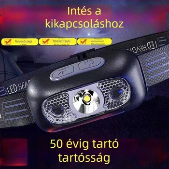 Fejlámpa akkumulátorral, izzó fényforrású, vízálló, modell Bj779k8j
