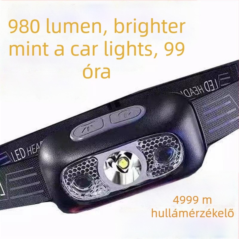 Fejlámpa akkumulátorral, izzó fényforrású, vízálló, modell Bj779k8j