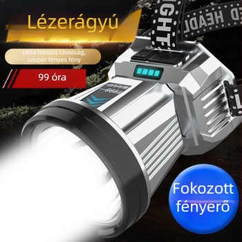 LED fejlámpa – erős fényerejű, hosszú hatótávolságú, újratölthető, vízálló, éjszakai horgászathoz