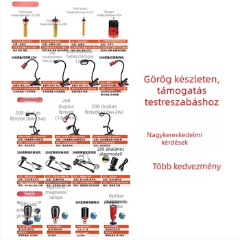 LED raft horgász lámpa – ABS ház, töltésre kész, LED fényforrás, hatótáv 100-200 m, töltő mellékelve