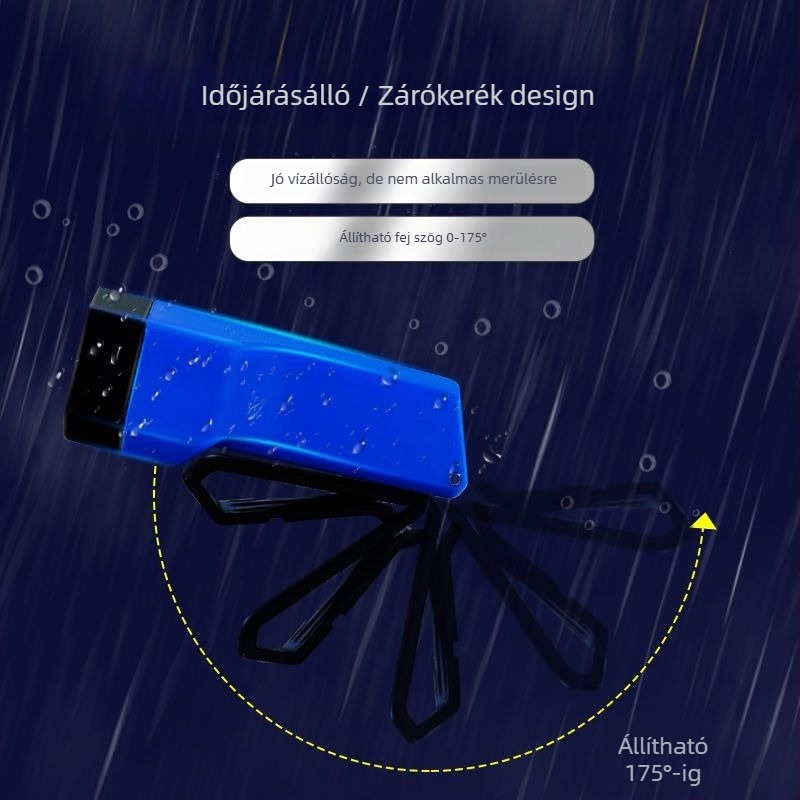 Kawasawa éjszakai horgász fejfénye, újratölthető, ultranagy fényű, fejre rögzíthető sapka-klipszes világítás (Műanyag ház • Fényforrás: izzó • Hatótáv ≤50 m • Márka Kawasawa)