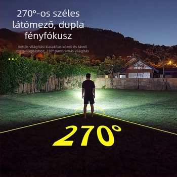 COB fejlámpa kültérre - LED, 10W, 600mAh, vízálló, 100-200 m hatótávolság