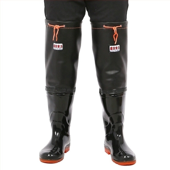 Térd fölötti esőcsizmák horgászathoz – műanyag felsőrész, talp marha-inakból, csúszásálló, kopásálló