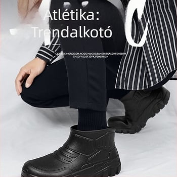 Rövid esőcsizma, uniszex, EVA felsőrész, EVA hab talp, csúszásgátló, vízálló, kopásálló