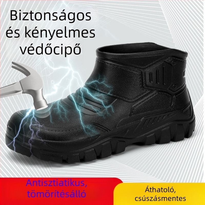 Rövid esőcsizma, uniszex, EVA felsőrész, EVA hab talp, csúszásgátló, vízálló, kopásálló