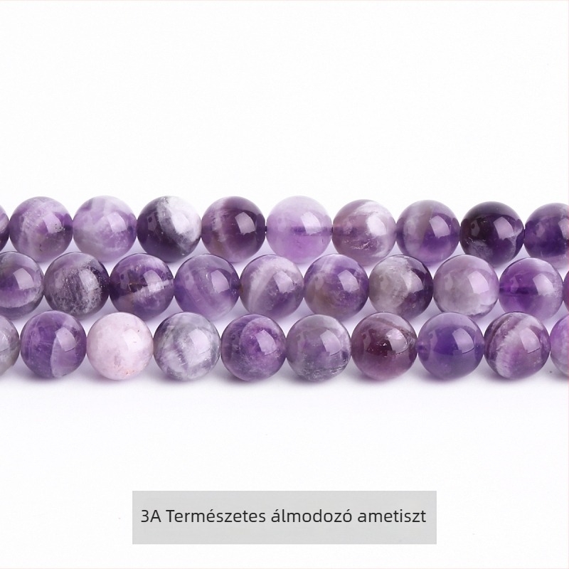 Jingdian gyöngyök — ametiszt, csiszolás és polírozás, 2025 nyár, divatos városi stílus